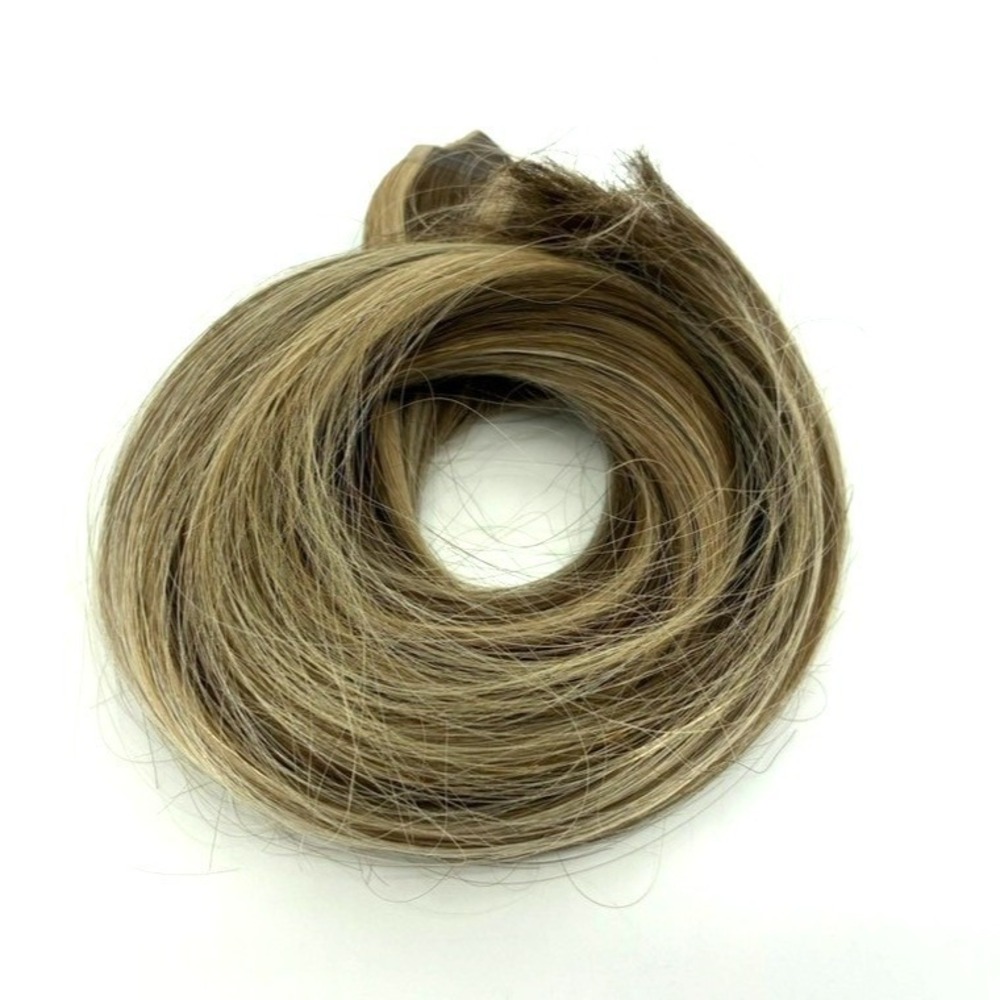 Hidden Crown SEAMLESS Clip Ins Medium Brown Highlight #5/24 20" 4 wefts 80g NWOT